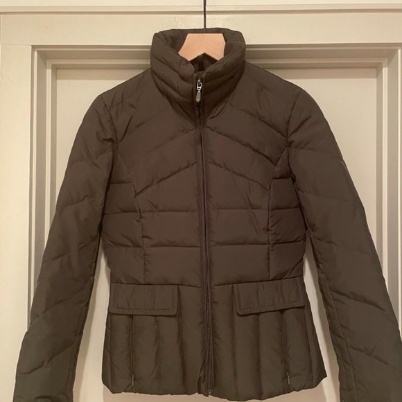 KENNETH COLE REACTION Olive Green Puffer Down Jacket size XS - Picture 1 of 7